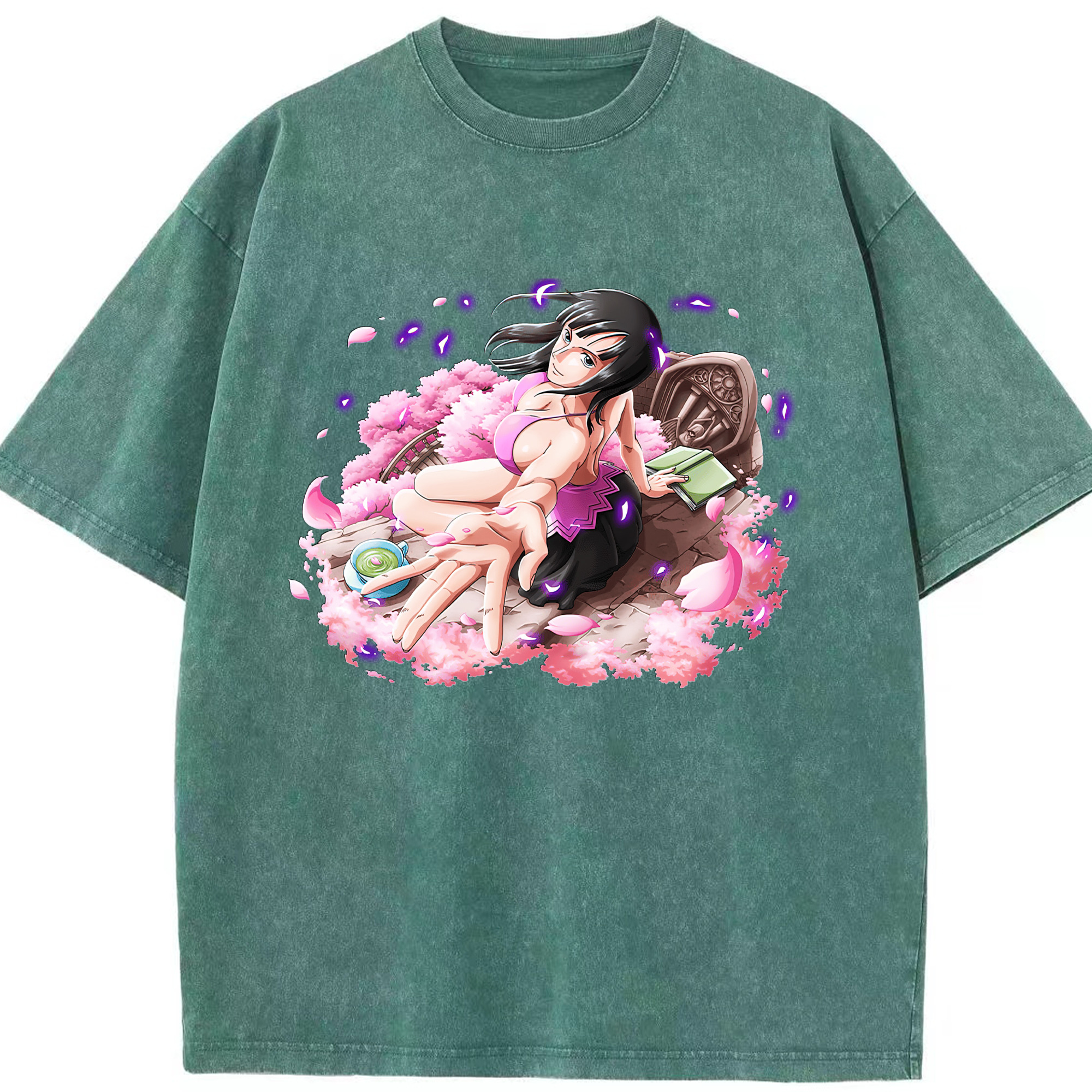 ワンピース ニコ・ロビン ONE PIECE Nico Robin 綿100% ヴィンテージ風 半袖Tシャツ（フロントプリント）